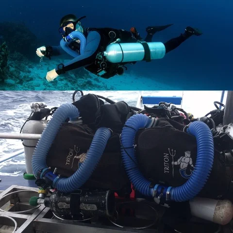 Triton CCR underwater