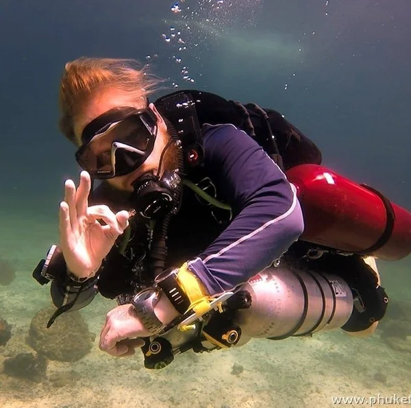Erik Bosten Stenman diving in Phuket
